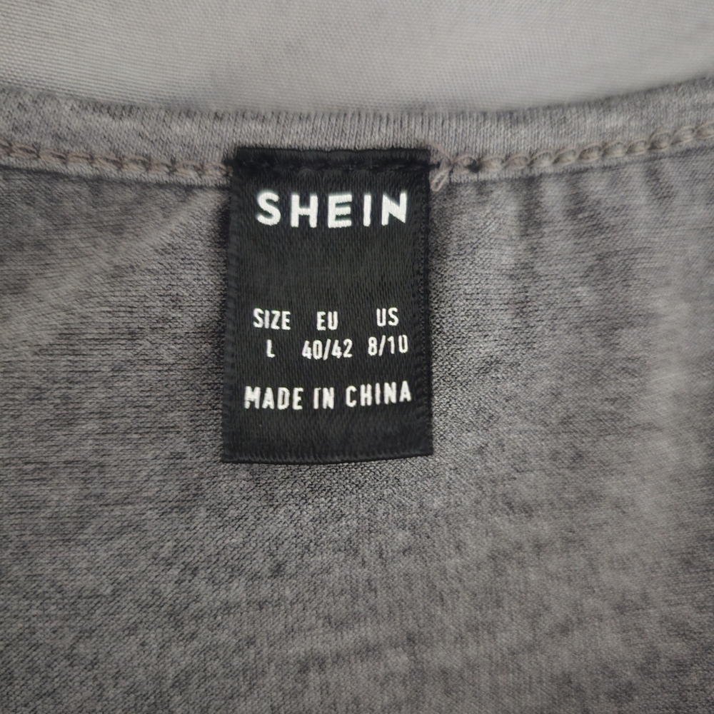 SHEIN Gray Ruched Halter Sheath Dress - Picture 2 of 3